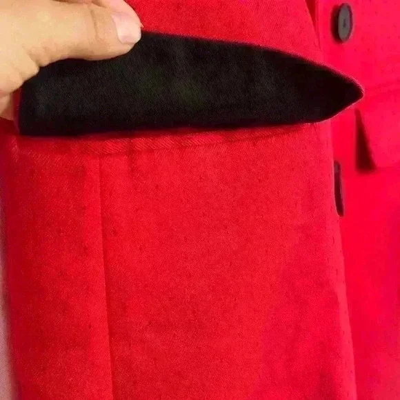 SANDRO Billy Double Breasted Swiss Dot Blazer in Red Size Xtra Small - Picture 6 of 12